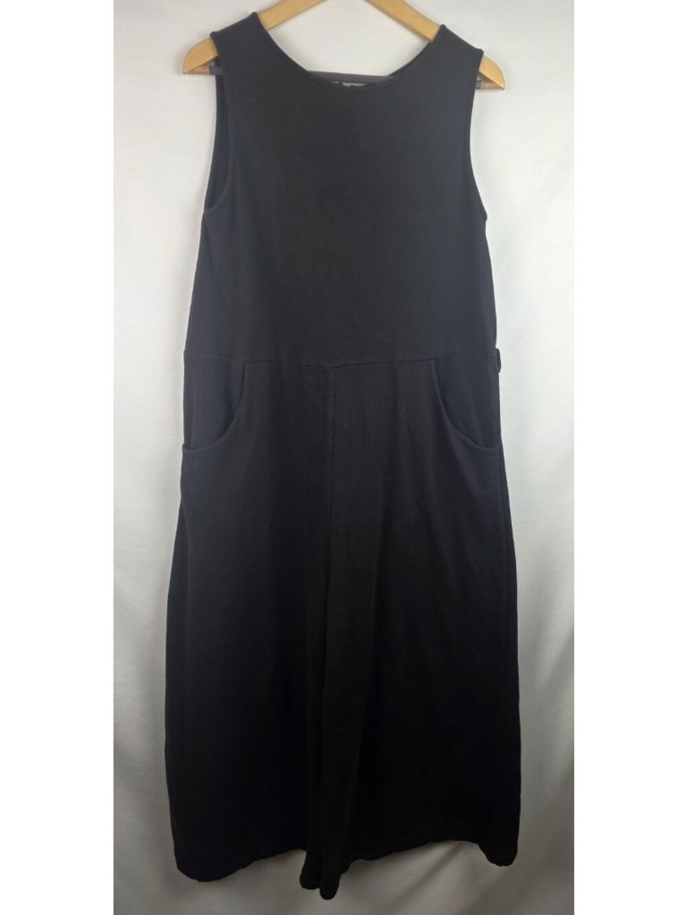 WRAY Womens Jumpsuit Size XS Black Sleeveless Outfit Wide Leg Pant Overalls